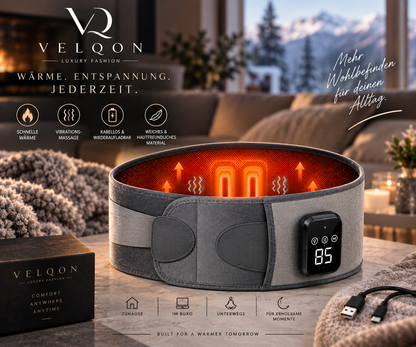 VELQON | Premium Lendenwirbelgurt mit Wärme & Massagefunktion
