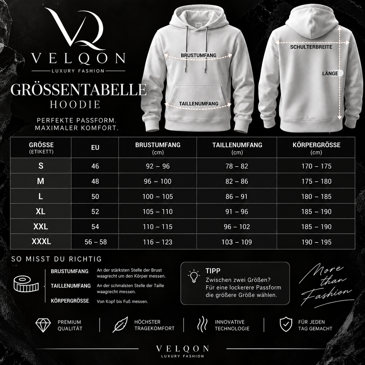 VELQON | Heated Hoodie UNISEX – Premium beheizbarer Hoodie
