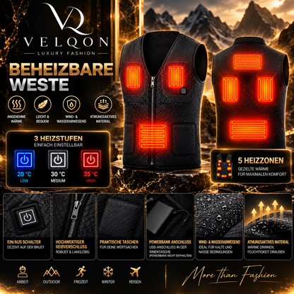 VELQON | Heated Vest UNISEX – Premium beheizbare Weste