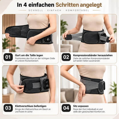 VELQON | Premium Lendenwirbelgurt mit Wärme & Massagefunktion